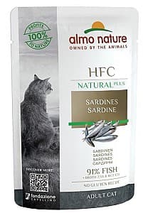 Hrană umedă pentru pisici Almo Nature HFC Pouch Natural Plus Sardines 55g