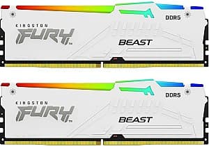 Memorie operativa RAM Kingston Fury Beast White RGB EXPO 32GB (2x16GB) DDR5-5600 (KF556C36BWEAK2-32)