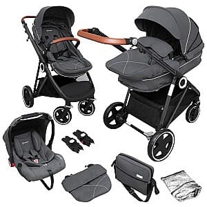 Коляска 3 в 1 BabyGo 3in1 Halime Grey/Black