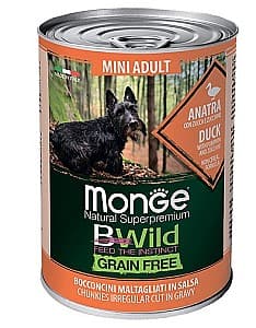 Hrană umedă pentru câini Monge BWILD MINI ADULT Duck/Pumpkin/Zucchini 400gr