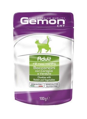Hrana umeda pentru pisici Gemon POUCH ADULT RABBIT/VEGETABLES 100gr