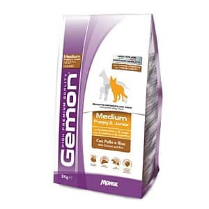 Сухой корм для собак Gemon MEDIUM PUPPY&JUNIOR Chicken/Rice 3kg