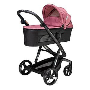 Коляска 2 в 1 Bebumi Space Black Eco Cabardine Pink