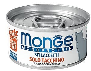 Hrană umedă pentru pisici Monge FLAKES MONOPROTEIN TURKEY 80gr