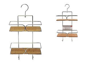 Полка для ванных комнат Tendance подвешивается на 2 уровнях + 2 крючка Caddy