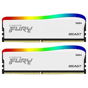 RAM Kingston Fury Beast White RGB 16GB DDR4-3600MHz (KF436C17BWAK2/16)