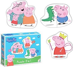 Puzzle Dodo 3 in 1 Familia Peppa Pig
