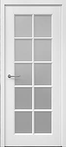 Межкомнатная дверь Albero Эмаль Краска 8 матовая стекло Белая Левая