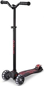 Trotineta Micro Maxi Deluxe Pro LED Black Red