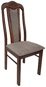 Деревянный стул Kroll Flower Орех(Коричневый)/4C-Brown(Серый-Коричневый)