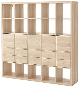 Etajera IKEA Kallax cu 10 organizatoare Aspect Stejar Antichizat(Bej)