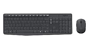 Set tastatura + Mouse Logitech Wireless MK235 Grey