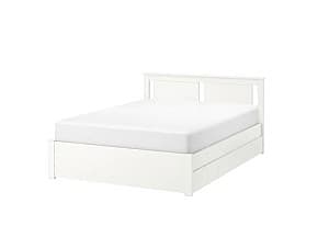 Pat IKEA Songesand White Lonset 140×200 cm (2 cutii depozitare)