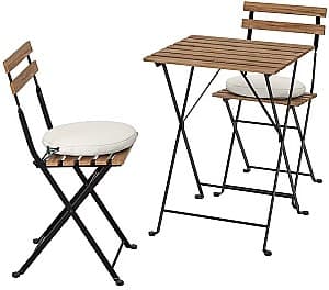 Set mobila de gradina IKEA Tarno Negru/Maro Deschis Vopsit/Froson/Duvholmen Bej