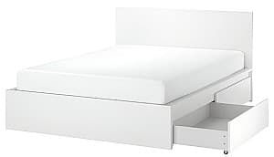Кровать IKEA Malm/Luroy 2ящика для хранения 180x200 Белый