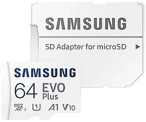 Карта памяти Samsung EVO Plus MicroSD (MB-MC64KA/EU)