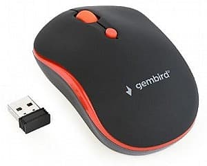 Mouse Gembird MUSW-4B-03-R Black/Red