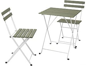 Set mobila de gradina IKEA Tarno 2 scaune Alb/Verde