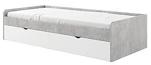 Детская кровать ML Mobila Юниор 19 (80x180) Ателье Светлый(Серый)/Белый