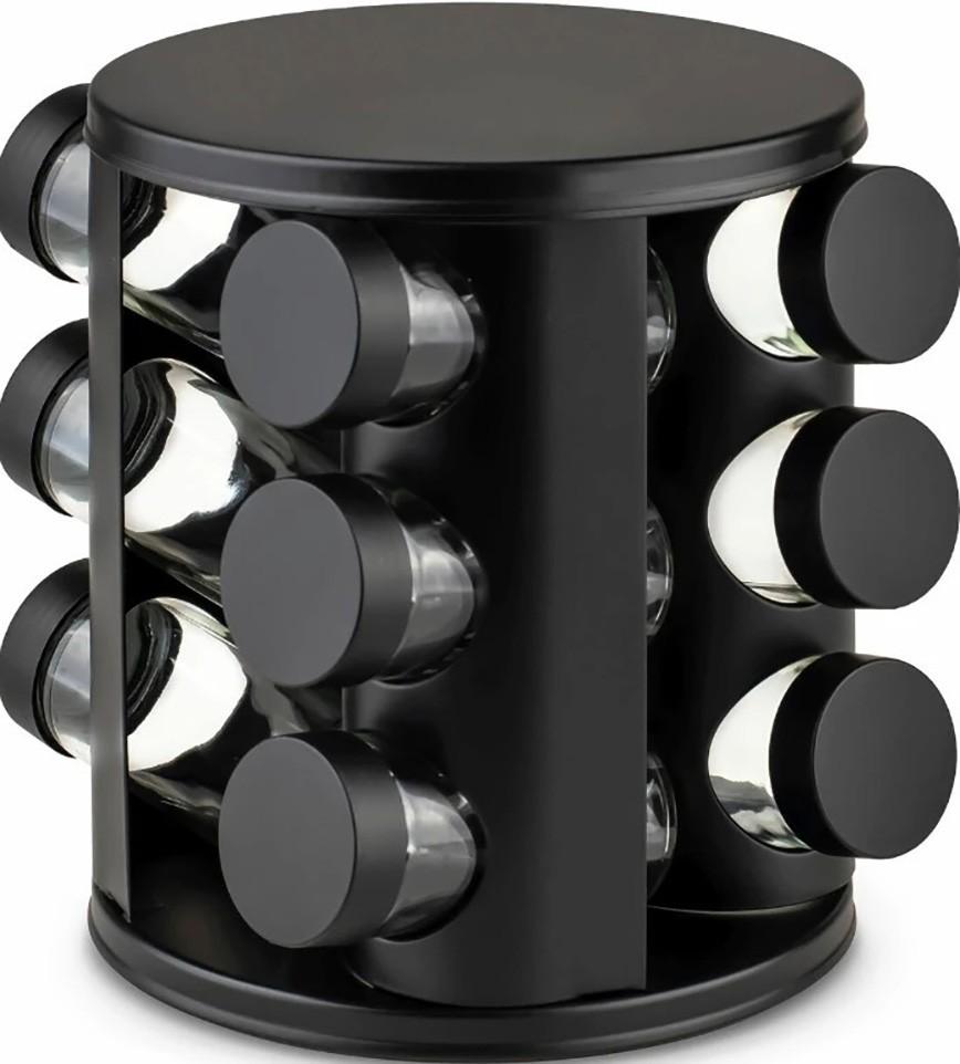 Recipiente pentru condimente Konighoffer Favaro Black 12 pcs