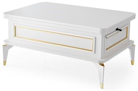 Masuta de cafea, reviste Necoline Anka White(Alb)