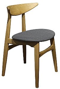 Деревянный стул MobiCasa Mario Натуральный(Коричневый)/Jazz 21(Серый)