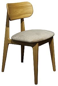 Деревянный стул MobiCasa Polo Натуральный(Коричневый)/Vogue 02(Бежевый)