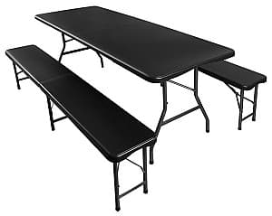 Set mobila de gradina Malatec Folding (Black)