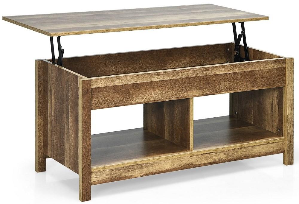 Masuta de cafea, reviste Costway HW67317NY Natural (Maro)