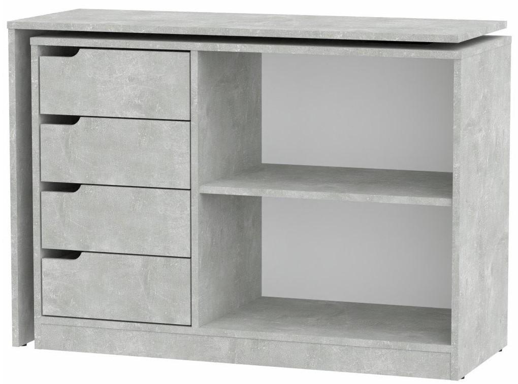 Письменный стол KompaniT Комод Ателье светлый (Серый)