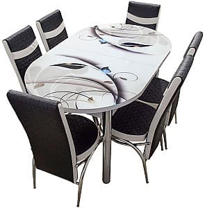 Набор стол и стулья Kelebek ES-41 (6 стульев)