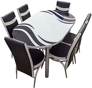 Набор стол и стулья Kelebek ES-50 (6 стульев)