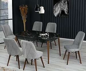 Набор стол и стулья Kelebek ES-632 (6 стульев)