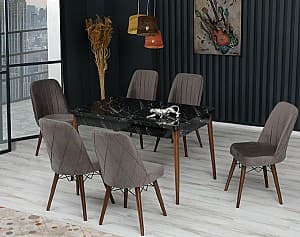Набор стол и стулья Kelebek ES-631 (6 стульев)