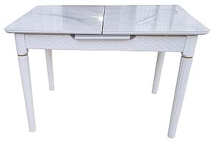 Masa din sticla MG-Plus DT M7 75x110/140 Alb