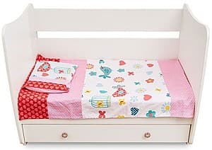 Lenjerie de pat pentru copii U-Grow Inimioare (UBS3-PNK)