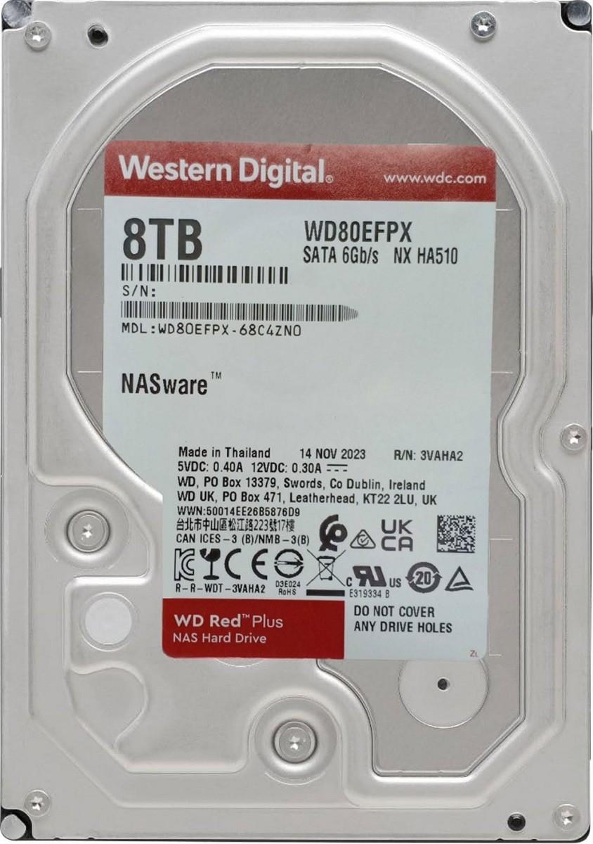 Жесткий диск (HDD) WESTERN DIGITAL Caviar Red Plus 8TB (WD80EFPX)