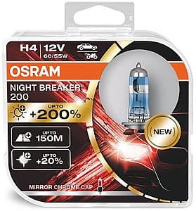 Автомобильная лампа Osram 64193 NB200 +200% H4 12V 60/55W