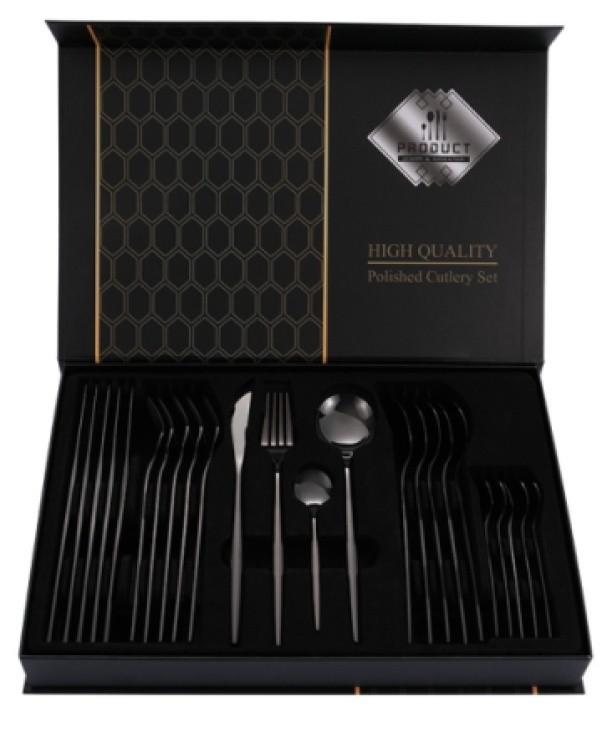 Set de tacimuri Product Polished Cutlery Graphite 24pcs