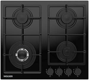 Plita pe gaz incorporabila Wolser WL-BRD 6402 Black Glass FFD