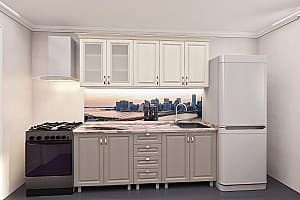 Set mobila bucatarie PS Lena MDF 1.6 m alebastr/stejar concordia