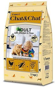 Hrana uscata pentru pisici Chat&Chat Adult Chicken&Peas 2kg