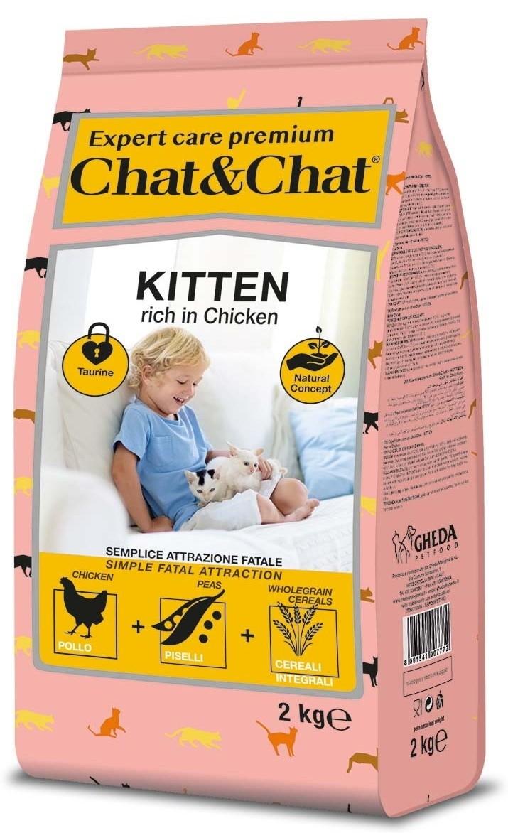 Hrana uscata pentru pisici Chat&Chat Kitten Chicken 2kg