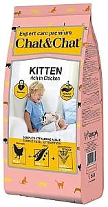 Hrana uscata pentru pisici Chat&Chat Kitten Chicken 14kg