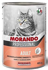 Hrană umedă pentru pisici Morando Professional Gamberreti e Salmone 405g