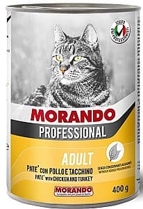 Влажный корм для кошек Morando Professional Pollo Tacchino 405g