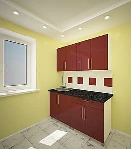 Set bucatarie PS Mini (High Gloss) 1.6 m Bordo