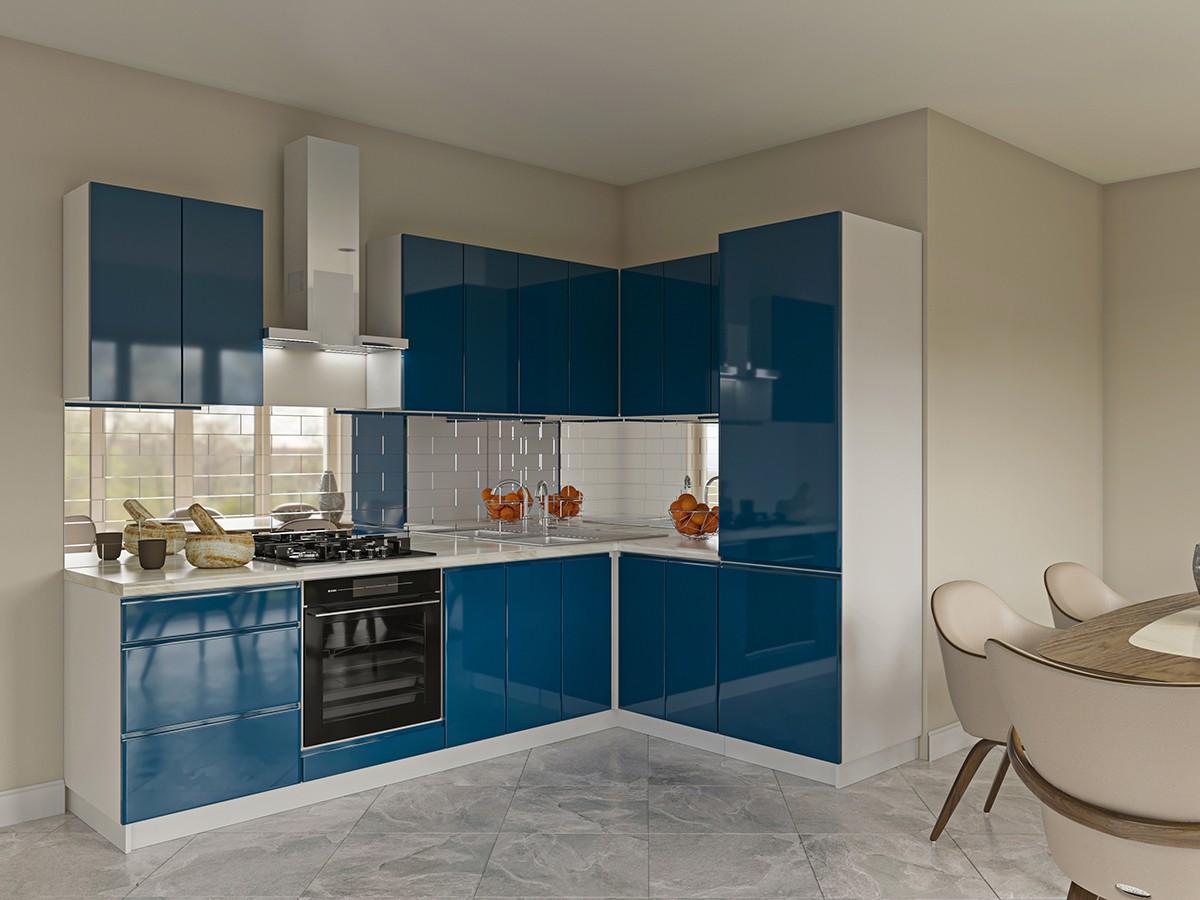 Set mobila bucatarie Confort-NV Royal Gloss 2.6x1.7 m Green Blue