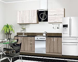 Set mobila bucatarie Modern Paola 2.0m Vintage Oak/Craft Oak White