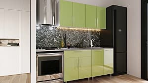 Set mobila bucatarie PS Mini (High Gloss) 1.6 m Green